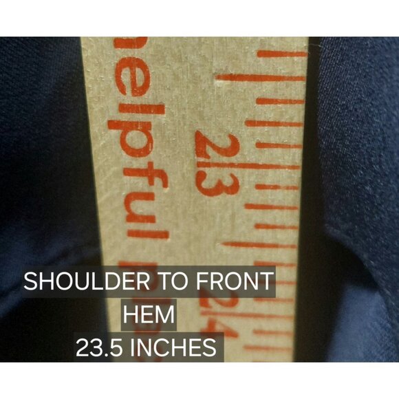 41 Hawthorn Navy Blue Blouse W/ Eyelet Sleeve Detail Size XS - Picture 6 of 9